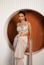 Load image into Gallery viewer, PINK GRAY SAREE
