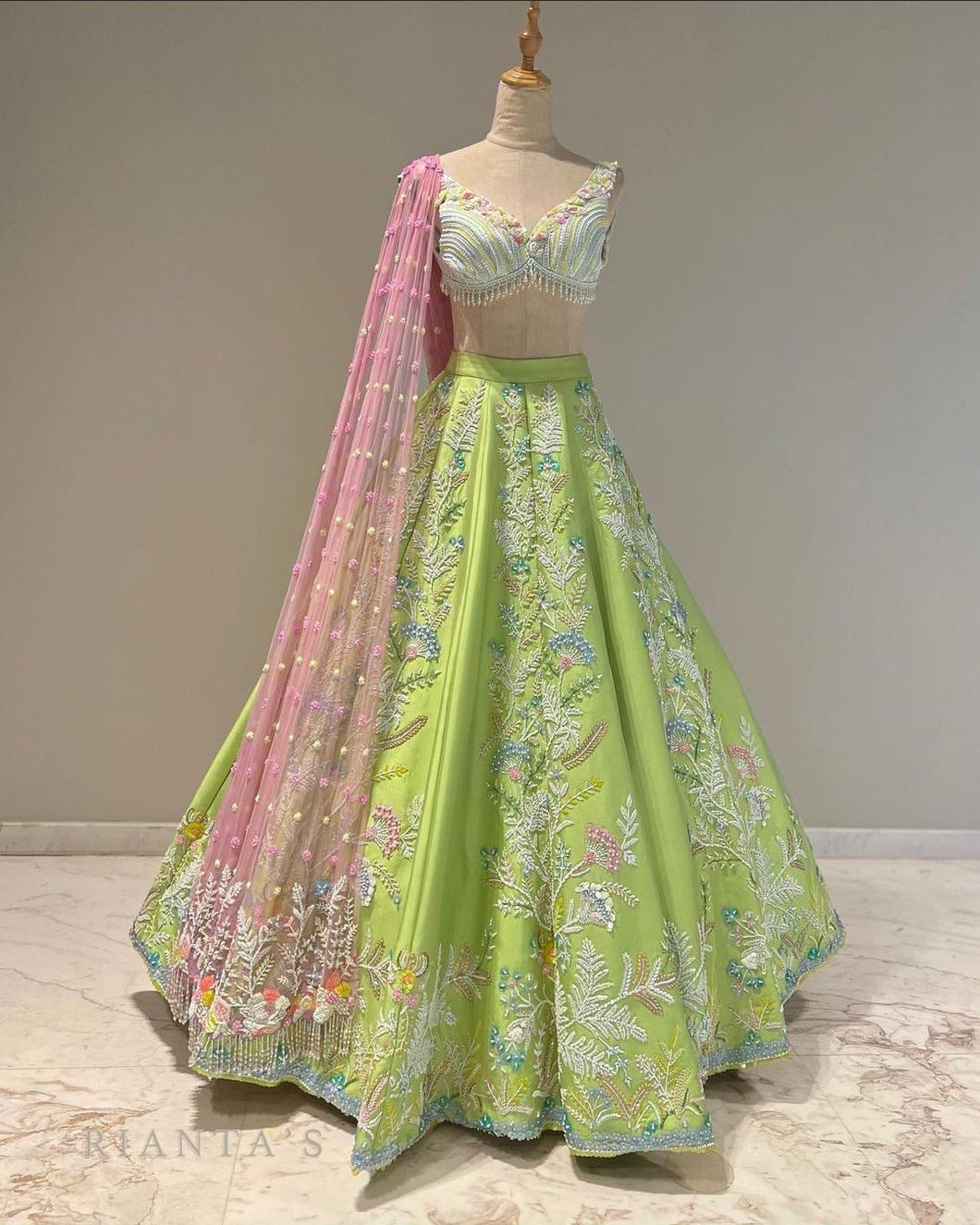 Poppy lehenga set