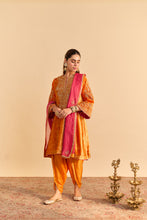 Load image into Gallery viewer, Eira - Orange A-line Kurta with Dhoti
