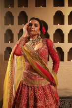 Load image into Gallery viewer, Maroon embroidered lehenga set
