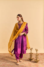 Load image into Gallery viewer, Azmiya - Deep Purple Chauga with Salwar
