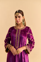 Load image into Gallery viewer, Azmiya - Deep Purple Chauga with Salwar

