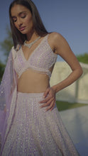 Load and play video in Gallery viewer, Lavender Lehenga Set
