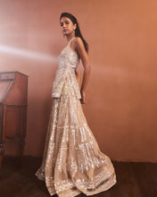 Load image into Gallery viewer, Champagne Sequin Sharara Set
