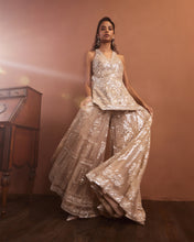 Load image into Gallery viewer, Champagne Sequin Sharara Set

