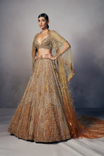 Load image into Gallery viewer, Emma Shimmer Tulle bridal lehenga cape set
