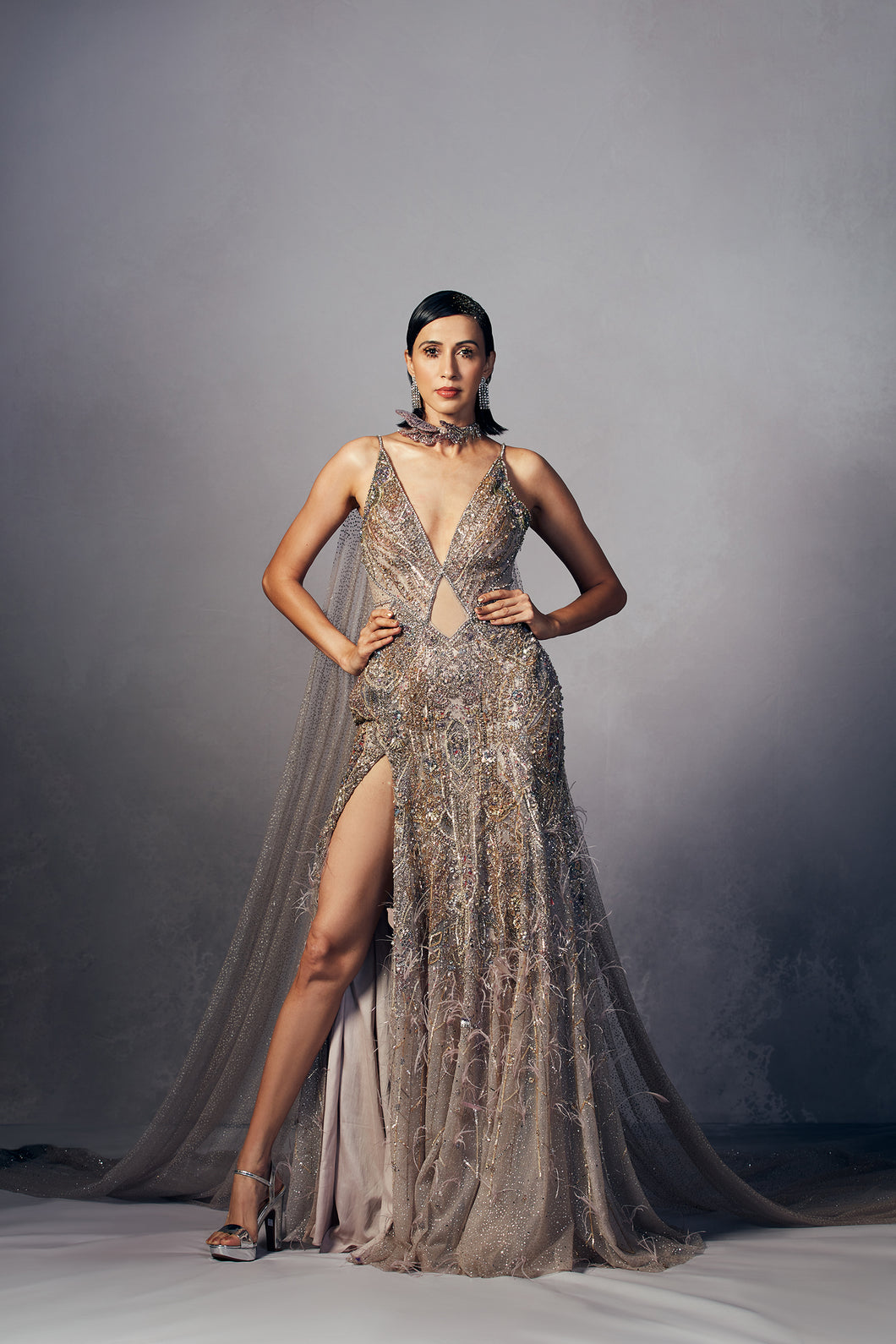 Cassandra Shimmer Tulle Bridal Gown