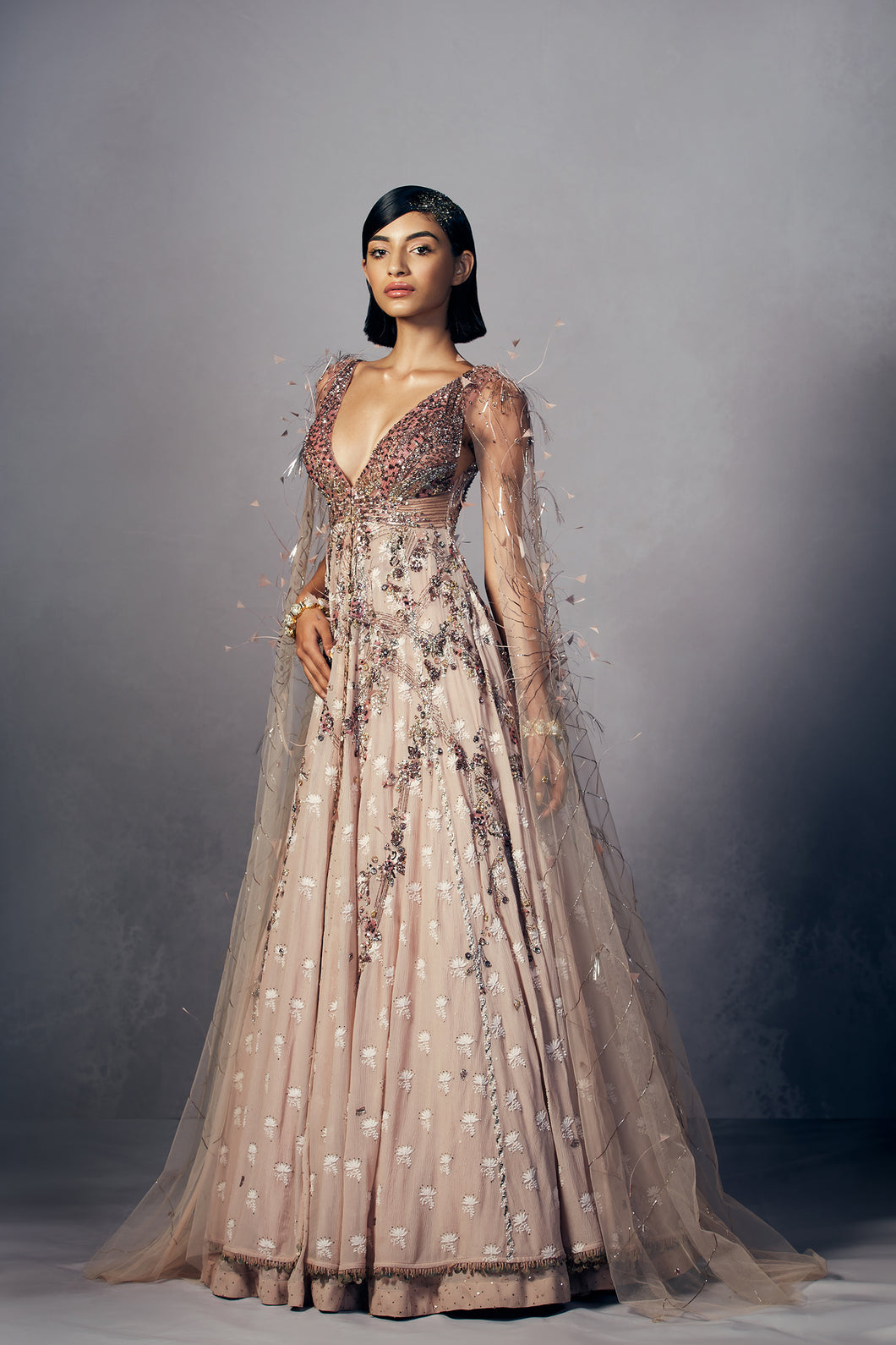 Amelia Chikankari Jacket lehenga Set