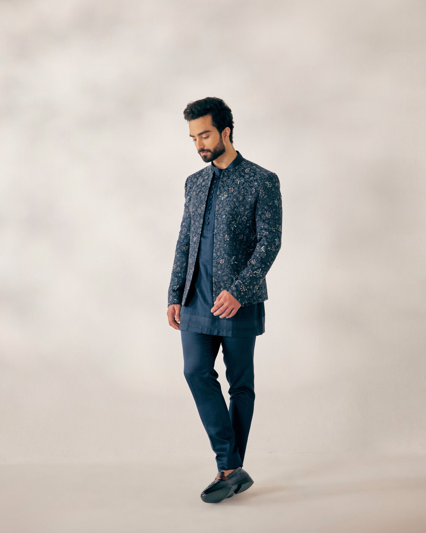 Blue Short jacket set
