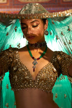 Load image into Gallery viewer, Champagne Zardozi Lehenga Set
