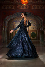 Load image into Gallery viewer, Charcoal Grey Jacket Lehenga Set

