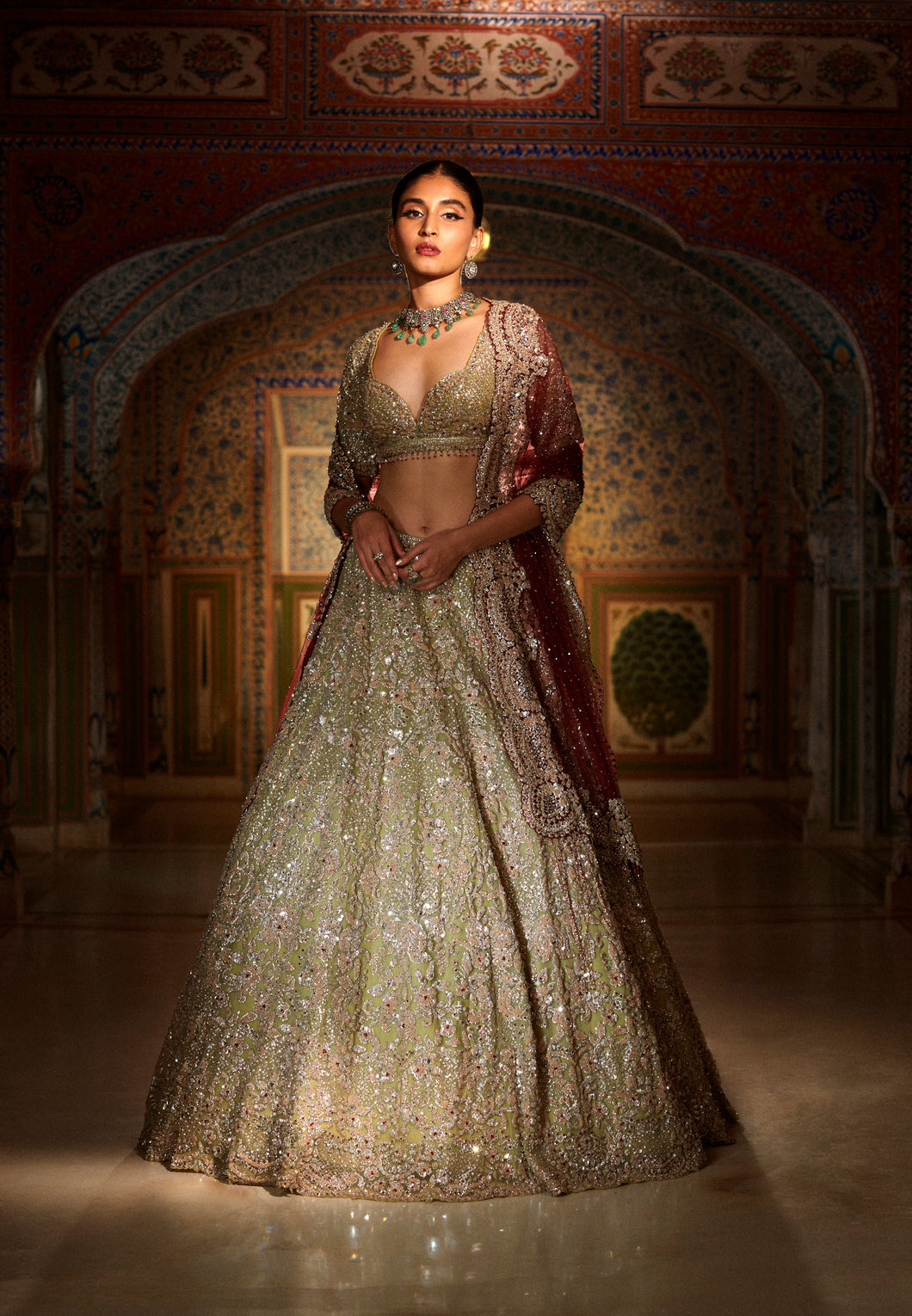 Sage Green Lehenga Set