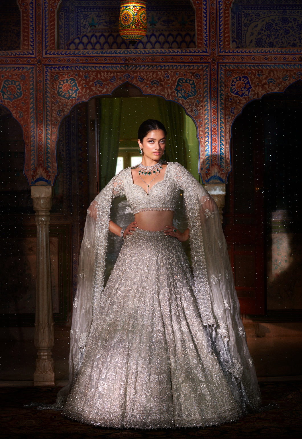 Silver Zardozi Lehenga Set