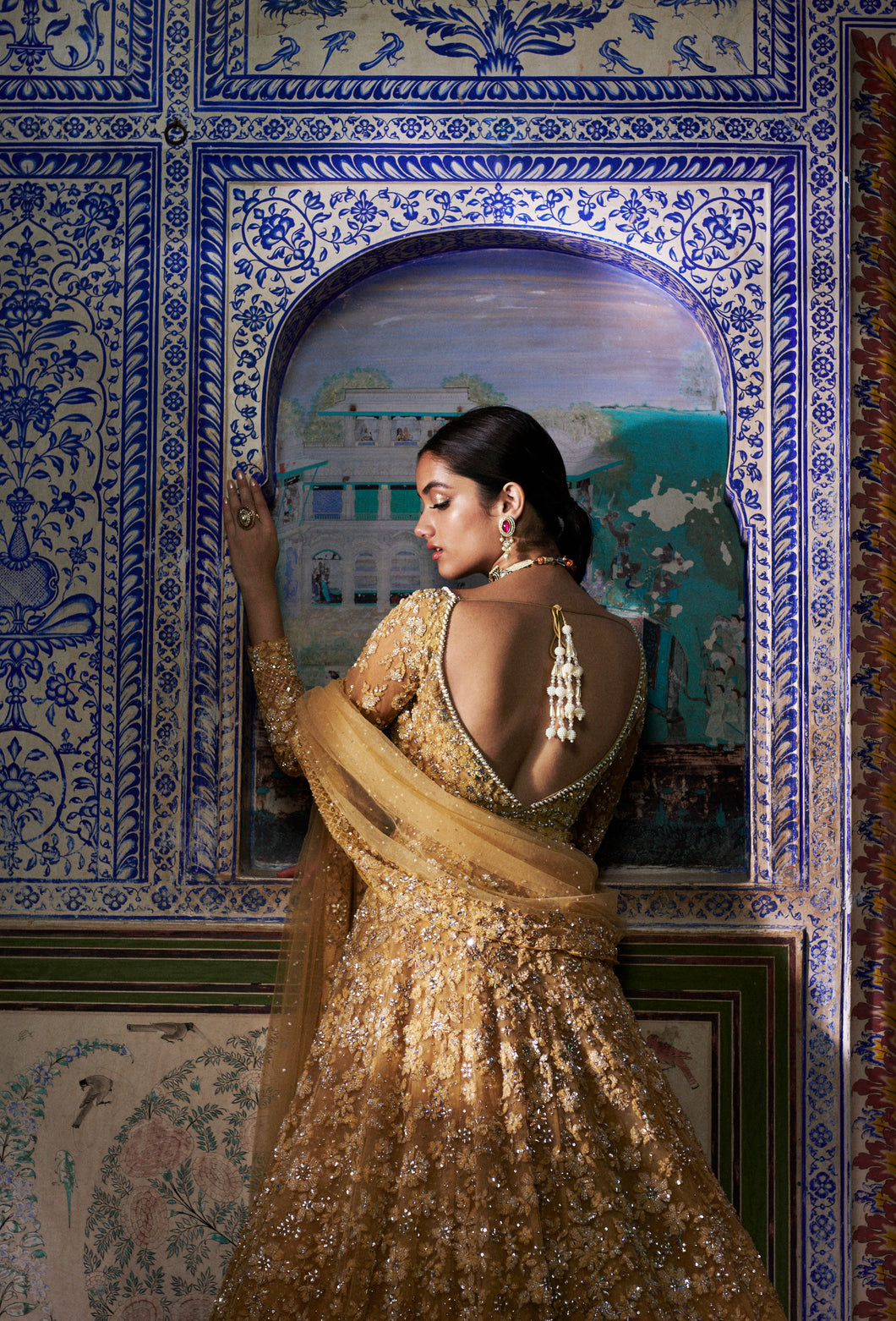 Gold Jacket Lehenga Set