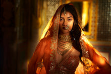 Load image into Gallery viewer, Orange Gota Patti Lehenga Set
