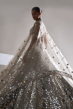 Load image into Gallery viewer, Cream Gold Mirror Work Lehenga Set
