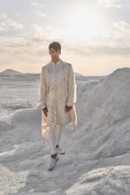 Load image into Gallery viewer, Off-White Mirror Work Sherwani Set
