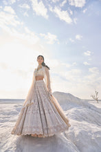 Load image into Gallery viewer, Nude Cream Dori Lehenga Set
