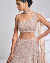Load image into Gallery viewer, Rose Gold Pearl Lehenga Set
