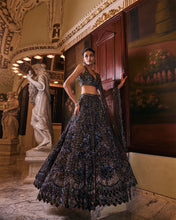 Load image into Gallery viewer, Chocolate Brown Sequin Lehenga Set
