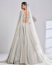 Load image into Gallery viewer, Silver Pearl Lehenga Set
