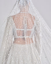 Load image into Gallery viewer, Silver Pearl Lehenga Set
