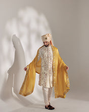 Load image into Gallery viewer, Ivory Ochre Sherwani Set
