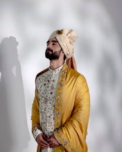 Load image into Gallery viewer, Ivory Ochre Sherwani
