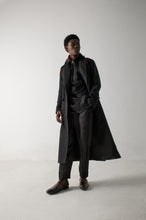 Load image into Gallery viewer, Black Long Overcoat Set
