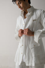 Load image into Gallery viewer, Ivory pin tuck Jacket
