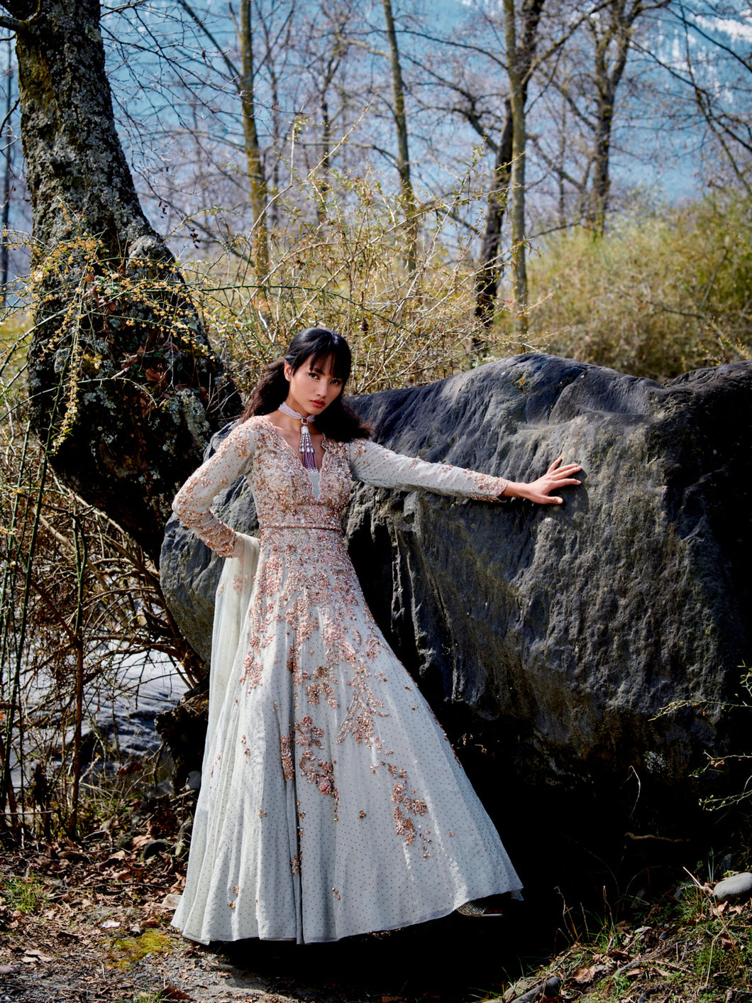 Paulina Chiffon Kamdani Kalidar Set