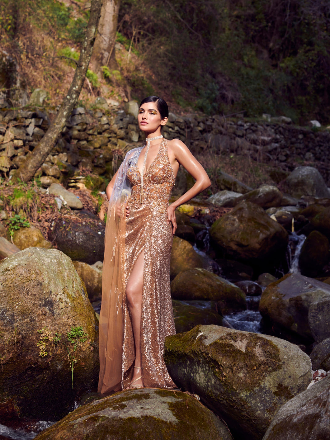 Ursula Sequinned Fitted Gown