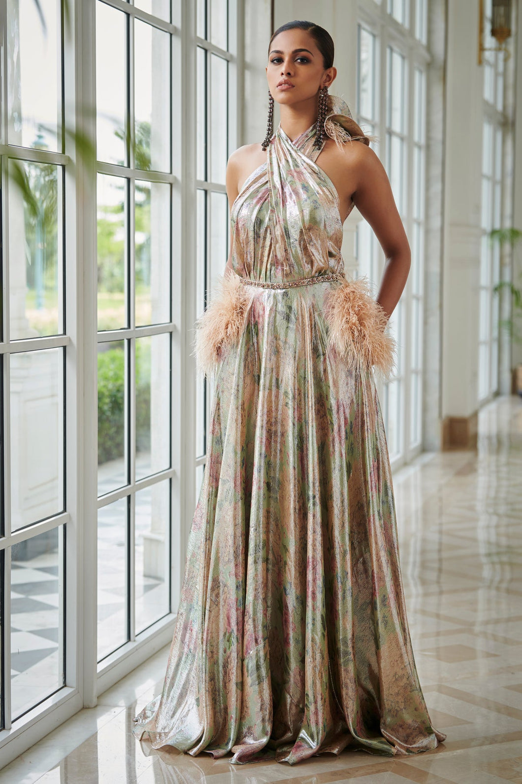 Milena Lurex Hand Woven Gown