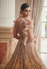 Load image into Gallery viewer, Elaine Blush Pink Shimmer Tulle Ombre Lehenga Set
