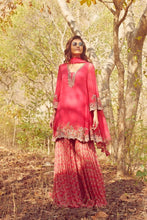 Load image into Gallery viewer, Fuchsia Chiffon Kurta-Sharara Set
