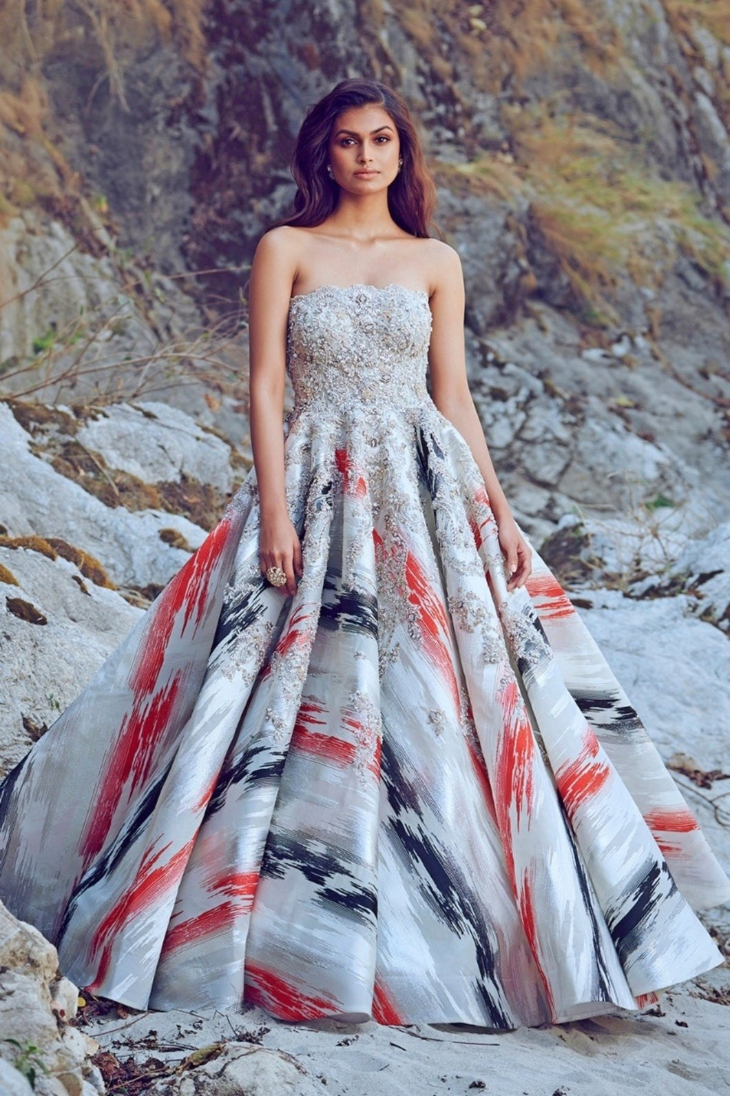 Blue Organza Gown