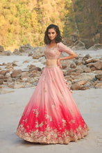 Load image into Gallery viewer, Fuchsia Organza Lehenga Set
