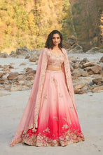 Load image into Gallery viewer, Fuchsia Organza Lehenga Set
