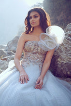 Load image into Gallery viewer, Silver-Grey Organza Gown
