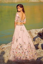 Load image into Gallery viewer, Pink Organza Lehenga Set
