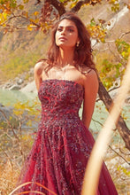 Load image into Gallery viewer, Wine Tulle Gown
