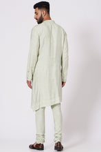 Load image into Gallery viewer, Duck egg Green Shoulder buttoned Kurta set
