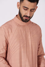 Load image into Gallery viewer, Old rose Shoulder buttoned Kurta set
