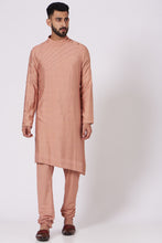 Load image into Gallery viewer, Old rose Shoulder buttoned Kurta set
