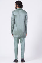 Load image into Gallery viewer, Chateau grey Silk Kurta set
