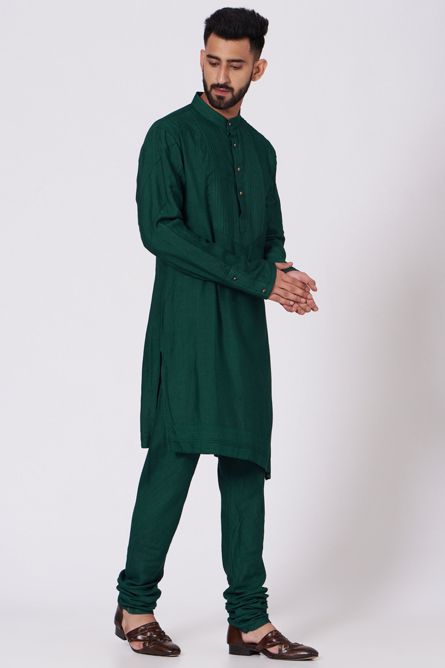 Emerald Green Drape Kurta