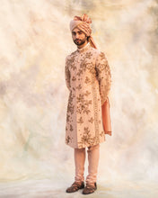 Load image into Gallery viewer, Champagne 3D 
element sherwani
