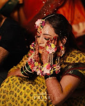 Load image into Gallery viewer, Pink Floral Jewellery Set (Bsteh-03)
