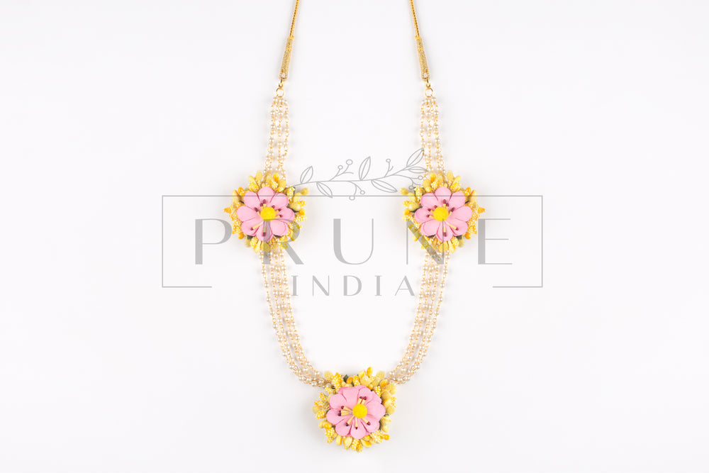Three Flower Necklace In Bud Flower(PIWB 3FN)