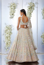 Load image into Gallery viewer, Beige Floral Lehenga Set
